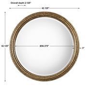 Uttermost Spera Anriqued Gold Iron Round Mirror