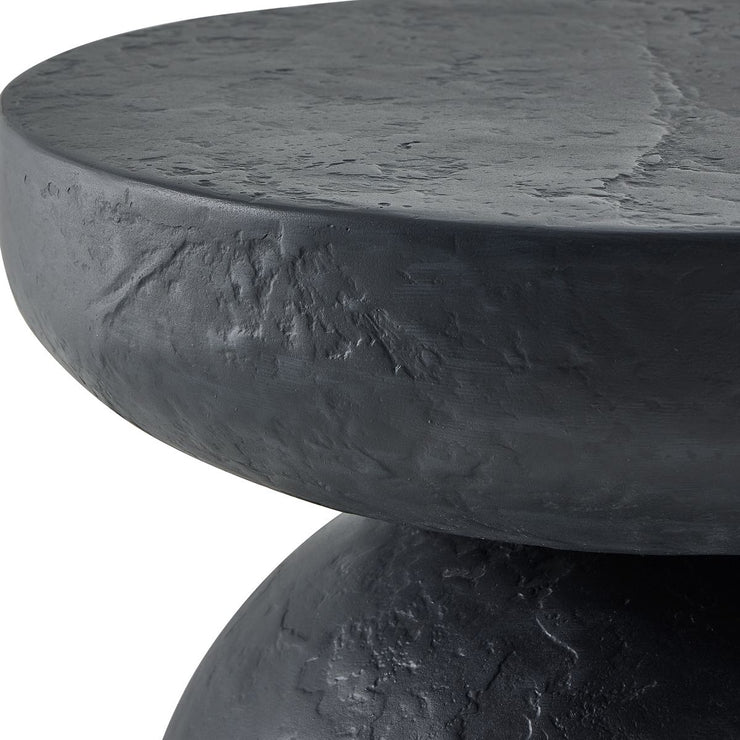 Uttermost Hurlee Black Slate Accent Table ~ Indoor And Outdoor Use