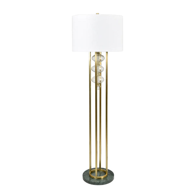 Crestview Collection Yara Gold And Marble Floor Lamp