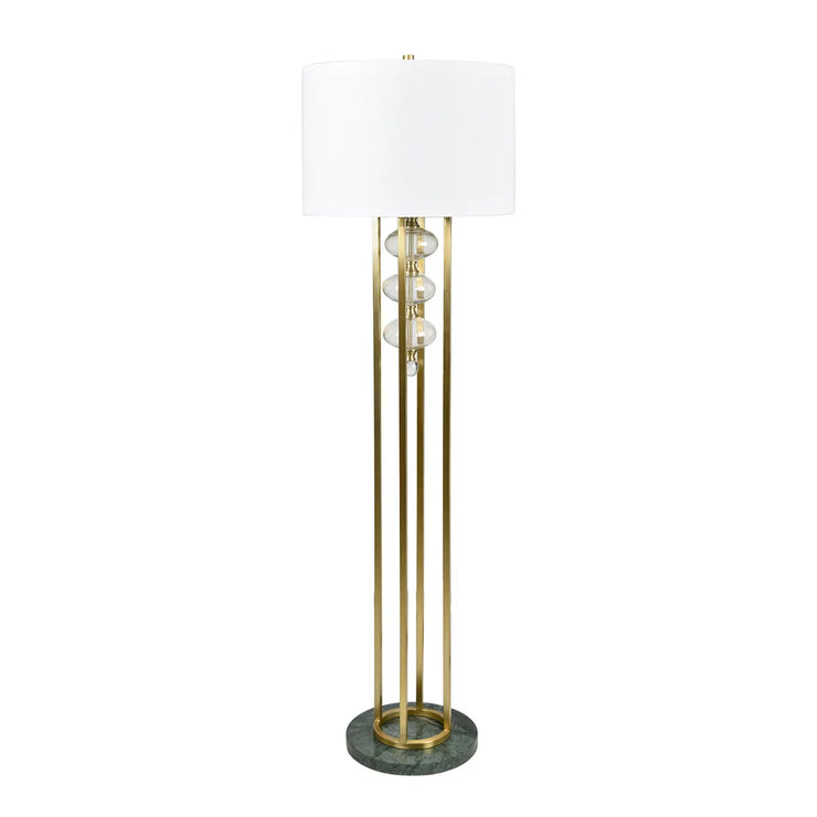 Crestview Collection Yara Gold And Marble Floor Lamp