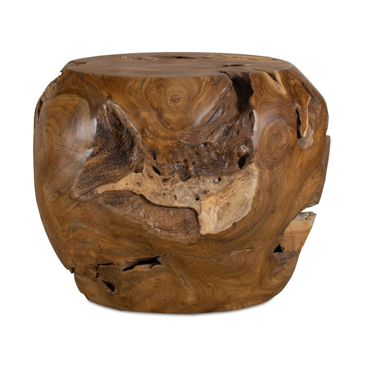 Uttermost Sola Natural Teak Wood Side Table ~ Indoor And Outdoor Use