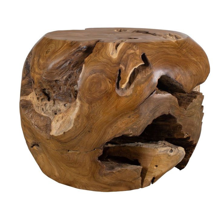 Uttermost Sola Natural Teak Wood Side Table ~ Indoor And Outdoor Use