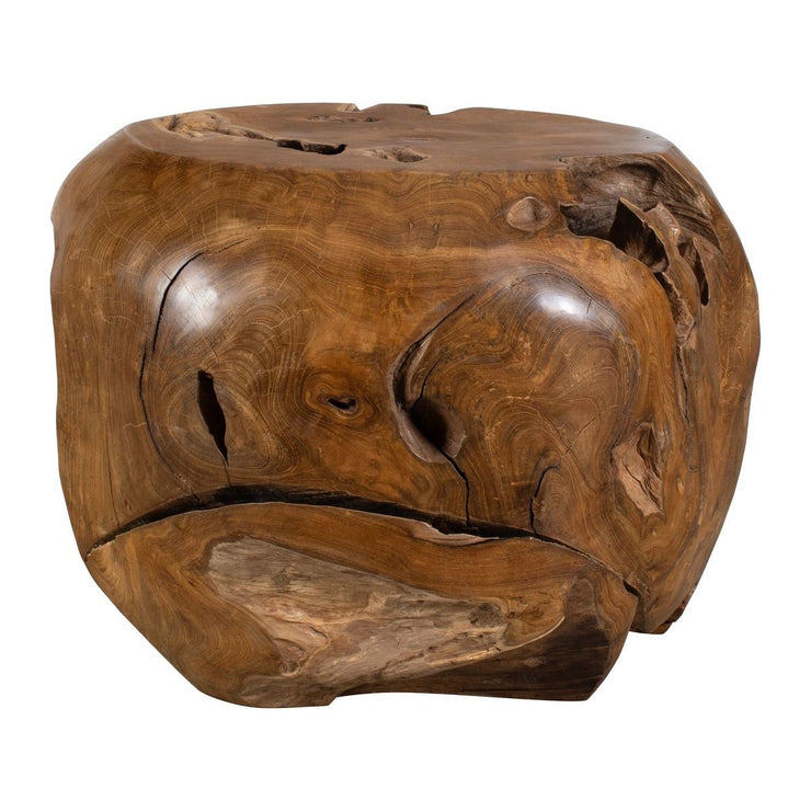 Uttermost Sola Natural Teak Wood Side Table ~ Indoor And Outdoor Use