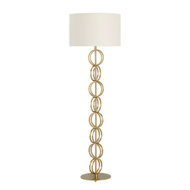 Crestview Collection Loxton Gold Rings Floor Lamp