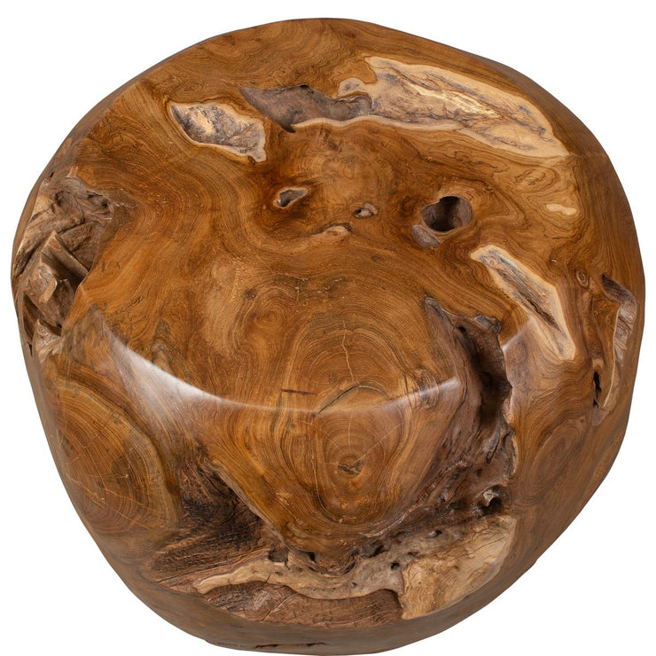 Uttermost Sola Natural Teak Wood Side Table ~ Indoor And Outdoor Use