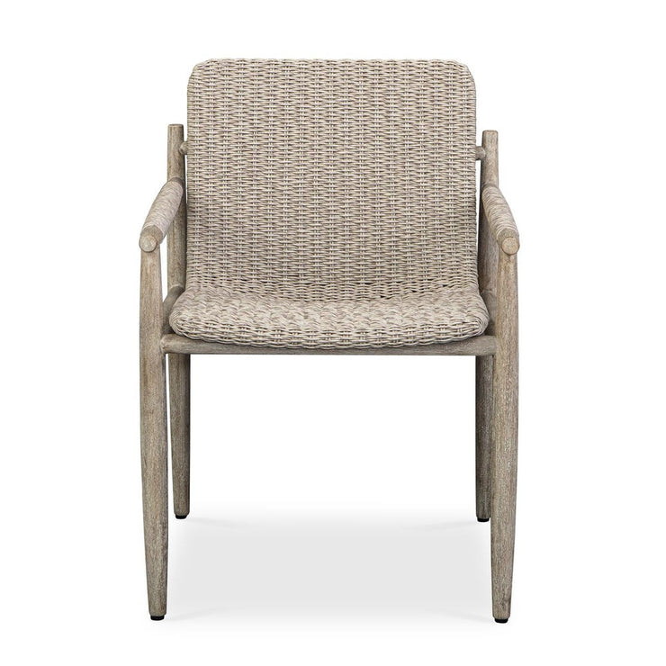 Uttermost Sumba Light Gray All Weather Wicker Outdoor Dining Chair