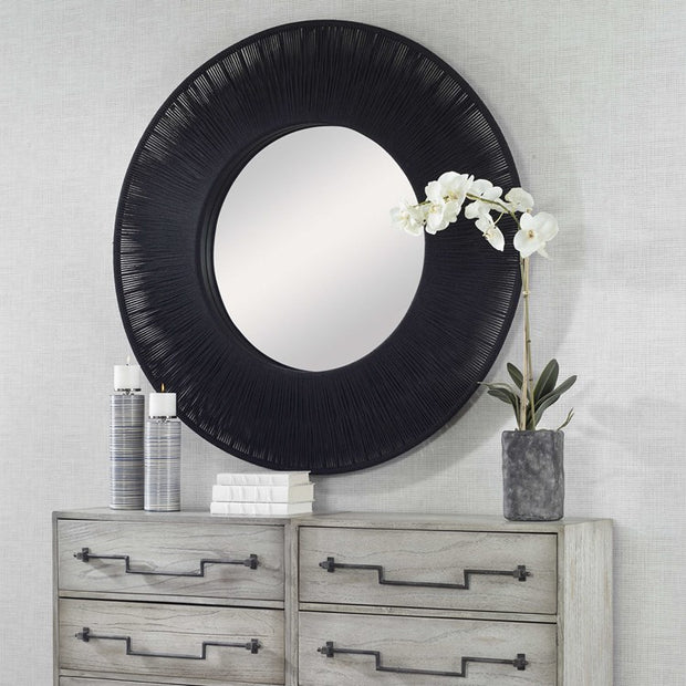 Uttermost Sailor’s Knot Black Rope Round Mirror