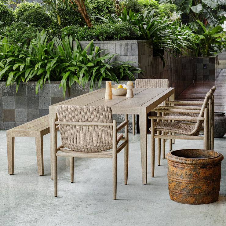 Uttermost Sumba Light Gray All Weather Wicker Outdoor Dining Chair