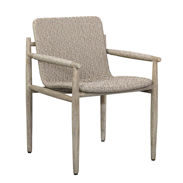 Uttermost Sumba Light Gray All Weather Wicker Outdoor Dining Chair