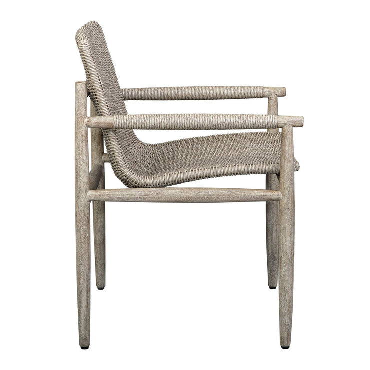 Uttermost Sumba Light Gray All Weather Wicker Outdoor Dining Chair