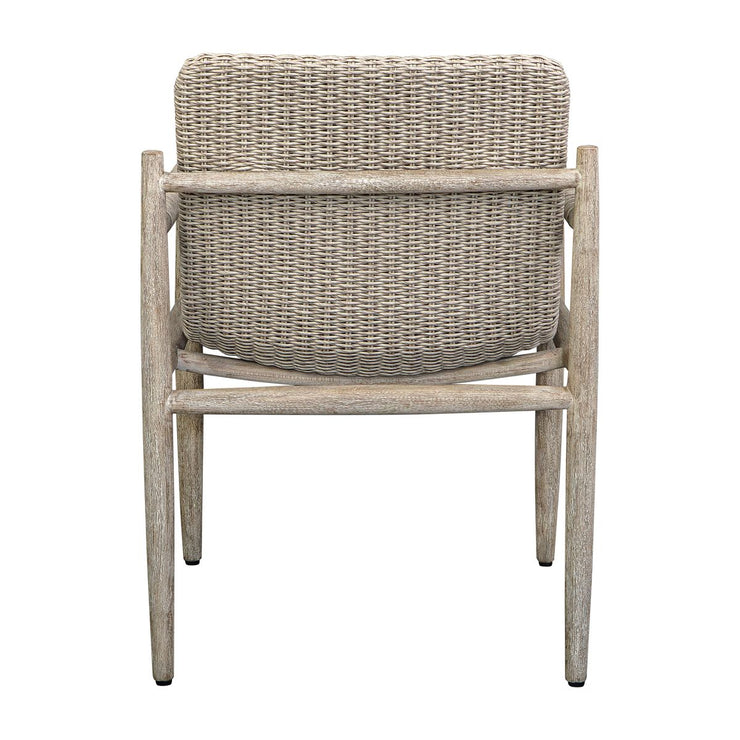 Uttermost Sumba Light Gray All Weather Wicker Outdoor Dining Chair