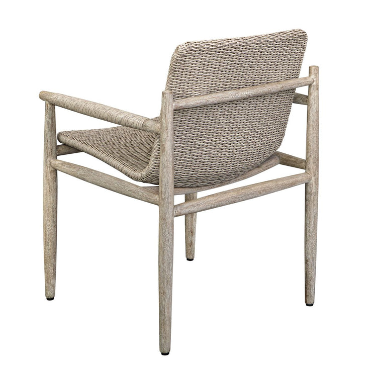 Uttermost Sumba Light Gray All Weather Wicker Outdoor Dining Chair