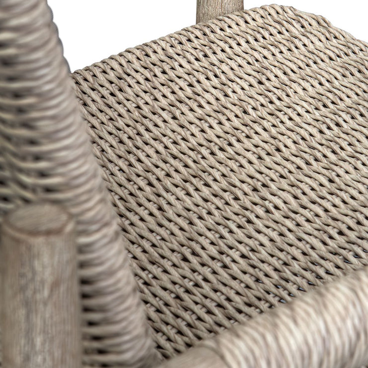 Uttermost Sumba Light Gray All Weather Wicker Outdoor Dining Chair