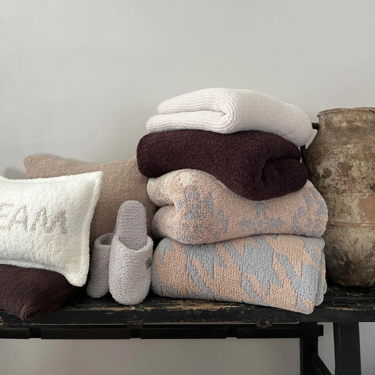 Kashwere Ultra Soft Bone Ribbed Throw Kash Lite