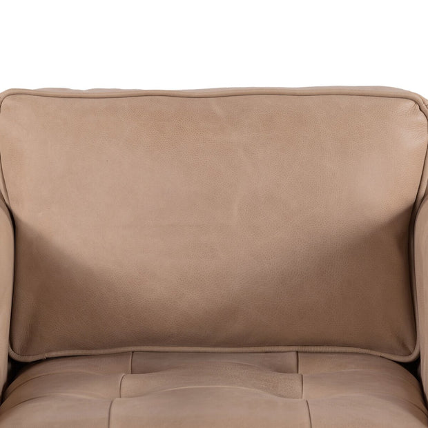 Four Hands Kiera Swivel Chair ~ Palermo Nude Top Grain Leather