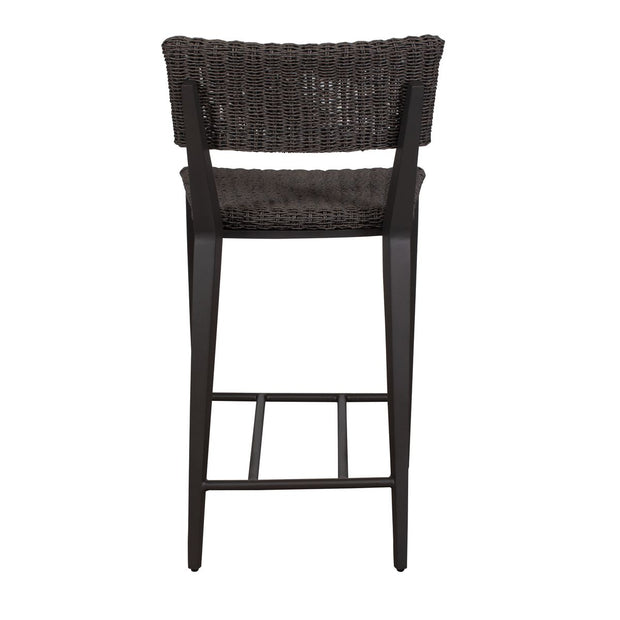 Uttermost Calbas Java Black All Weather Wicket Outdoor Counter Stool