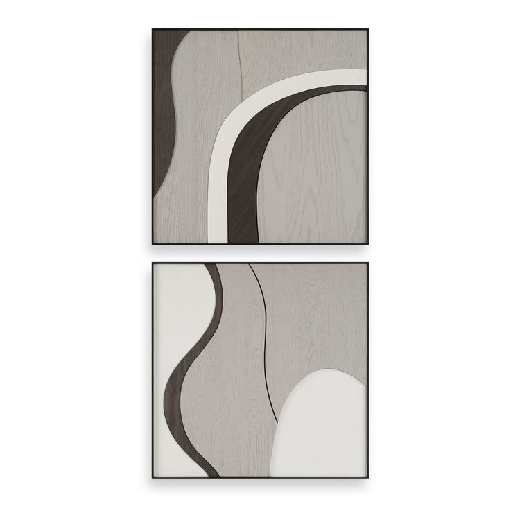 Uttermost Joel Contemporary Wood Wall Decor ~ Set Of 2
