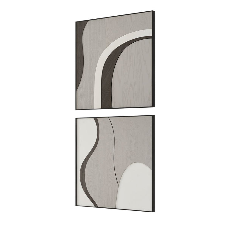 Uttermost Joel Contemporary Wood Wall Decor ~ Set Of 2
