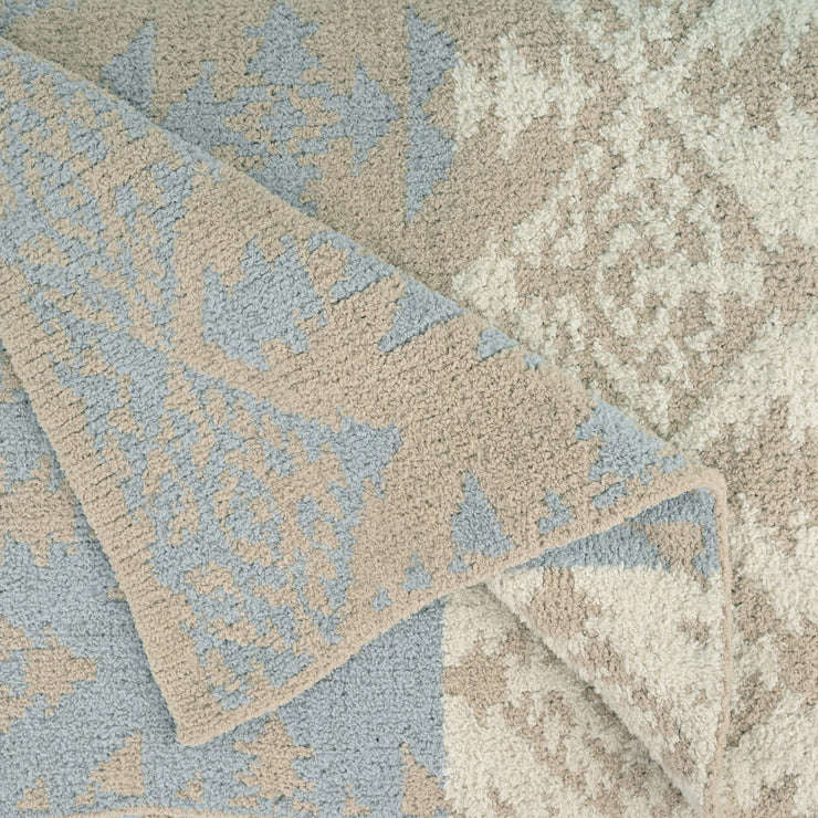 Kashwere Ultra Plush Vail Cozy Throw in Linen, Creme, Wheat and Stone