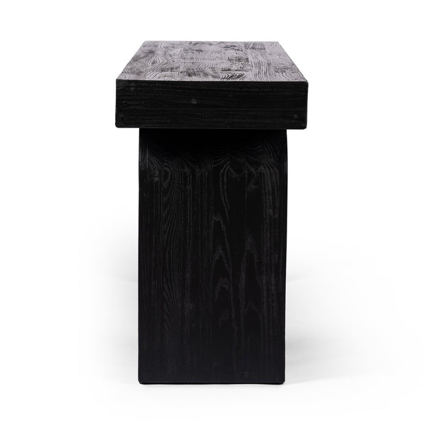 Four Hands Keane Reclaimed Wood Console Table ~ Black Elm Wood Finish