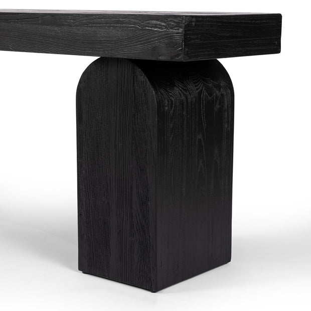 Four Hands Keane Reclaimed Wood Console Table ~ Black Elm Wood Finish