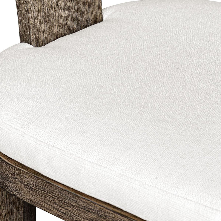 Uttermost Cellini Weathered Gray Mahogany Wood Outdoor Bar Stool