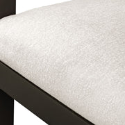 Uttermost Kalmar Java Black Outdoor Bar Stool With Oyster White Fabric Plush Seat Cushion