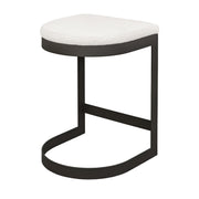 Uttermost Maude Java Black Outdoor Counter Stool With Plush Fabric Cushion Seat