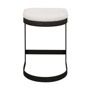 Uttermost Maude Java Black Outdoor Counter Stool With Plush Fabric Cushion Seat
