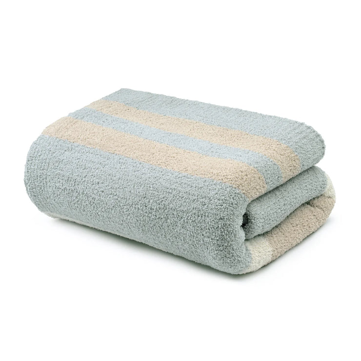 Kashwere Ultra Plush Multi Striped Stone, Wheat and Linen King Blanket