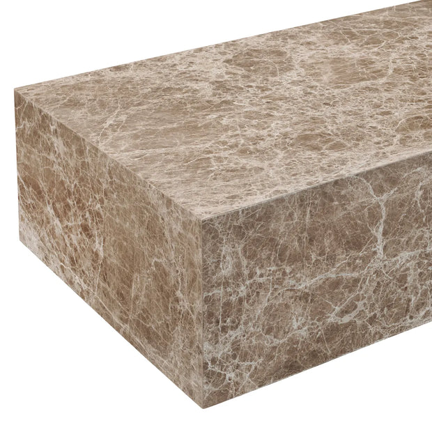 Crestview Collection Montera Brown Marble Coffee Table