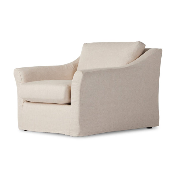 Four Hands Delray Slipcovered Chair ~ Evere Creme Performance Fabric Slipcover