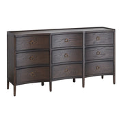 Crestview Collection Franklin Dark Brown Nine- Drawer Dresser