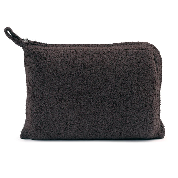Kashwere Ultra Plush Walnut Travel Blanket & Pouch
