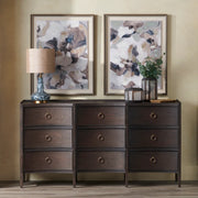 Crestview Collection Franklin Dark Brown Nine- Drawer Dresser