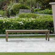 Uttermost Forsyth Weathered Dark Gray Mahogany Outdoor Bench