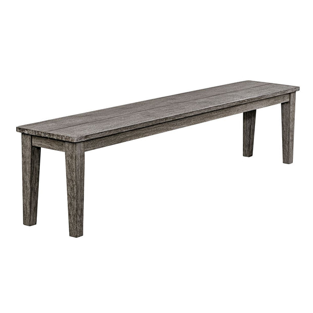 Uttermost Forsyth Weathered Dark Gray Mahogany Outdoor Bench