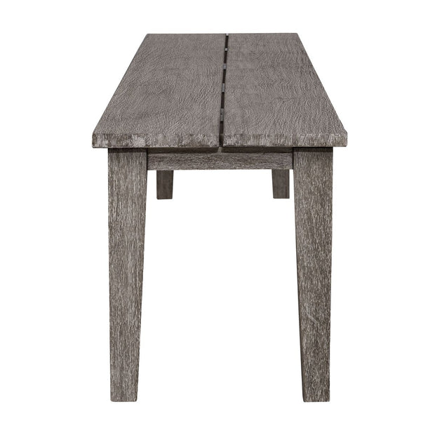 Uttermost Forsyth Weathered Dark Gray Mahogany Outdoor Bench