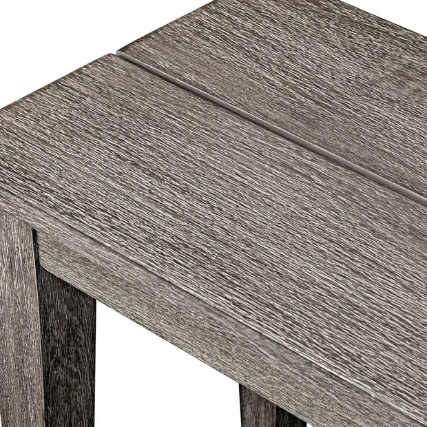 Uttermost Forsyth Weathered Dark Gray Mahogany Outdoor Bench
