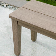 Uttermost Forsyth Weathered Dark Gray Mahogany Outdoor Bench