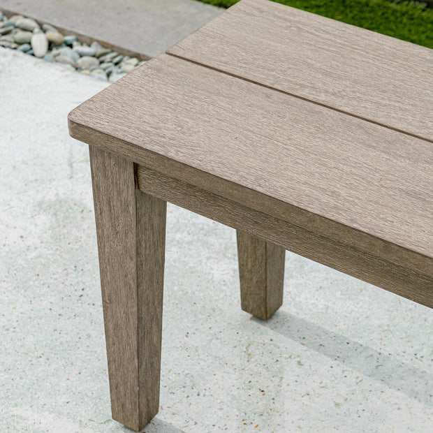 Uttermost Forsyth Weathered Dark Gray Mahogany Outdoor Bench