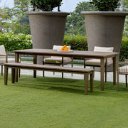 Uttermost Forsyth Weathered Dark Gray Mahogany Outdoor Bench