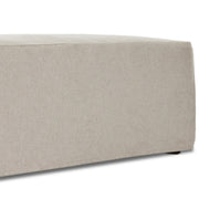 Four Hands Delray Slipcovered Ottoman ~ Evere Creme Performance Fabric Slipcover