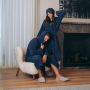 Kashwere Ultra Plush Vintage Blue Signature Hooded Robe Chenilla Classic