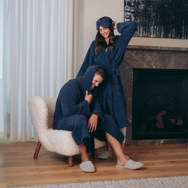 Kashwere Ultra Plush Vintage Blue Signature Hooded Robe Chenilla Classic