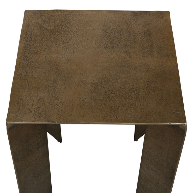 Uttermost Reade Antique Brass Accent Table ~ Indoor And Outdoor Use