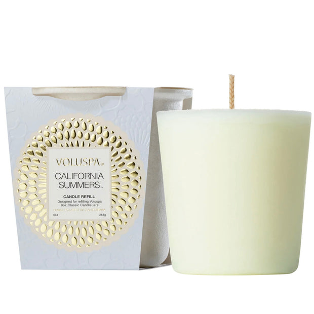 Voluspa California Summers Classic Candle ~ 9 oz. and Refill
