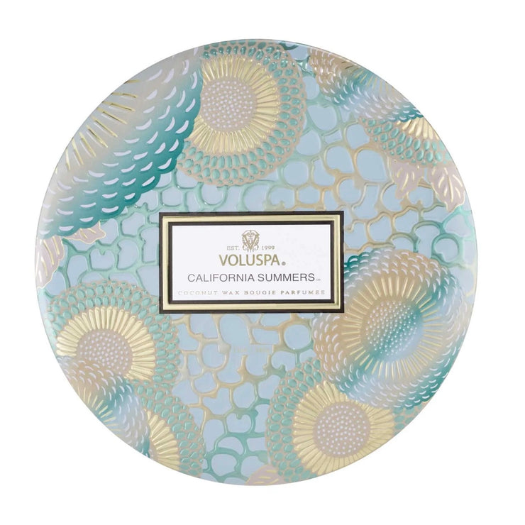 Voluspa California Summers 3 Wick Tin Candle