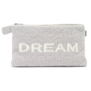 Kashwere Ultra Plush Soapstone and Creme Dream Travel Case Zipper Pouch