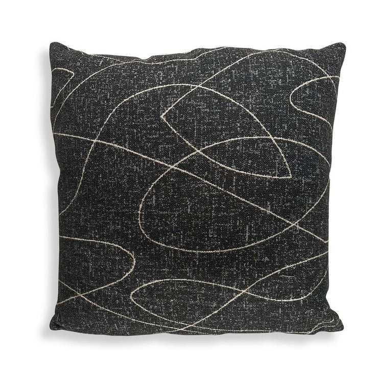 Uttermost Loopy Loop Onyx Abstract Sunbrella Fabric Outdoor Pillow ~ 20 x 20m